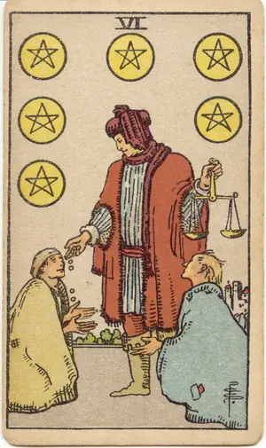 錢幣六 Six of Pentacles